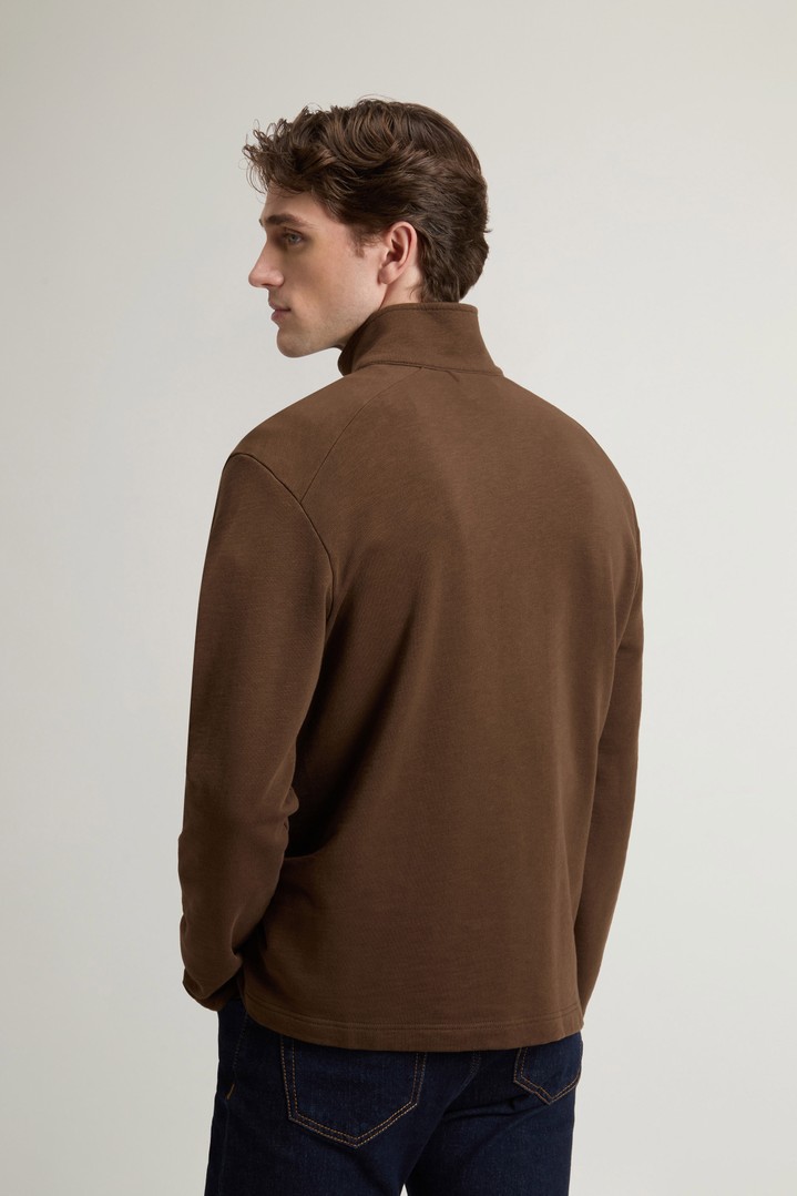 SLUB HALF-ZIP Brown photo 3 | Woolrich