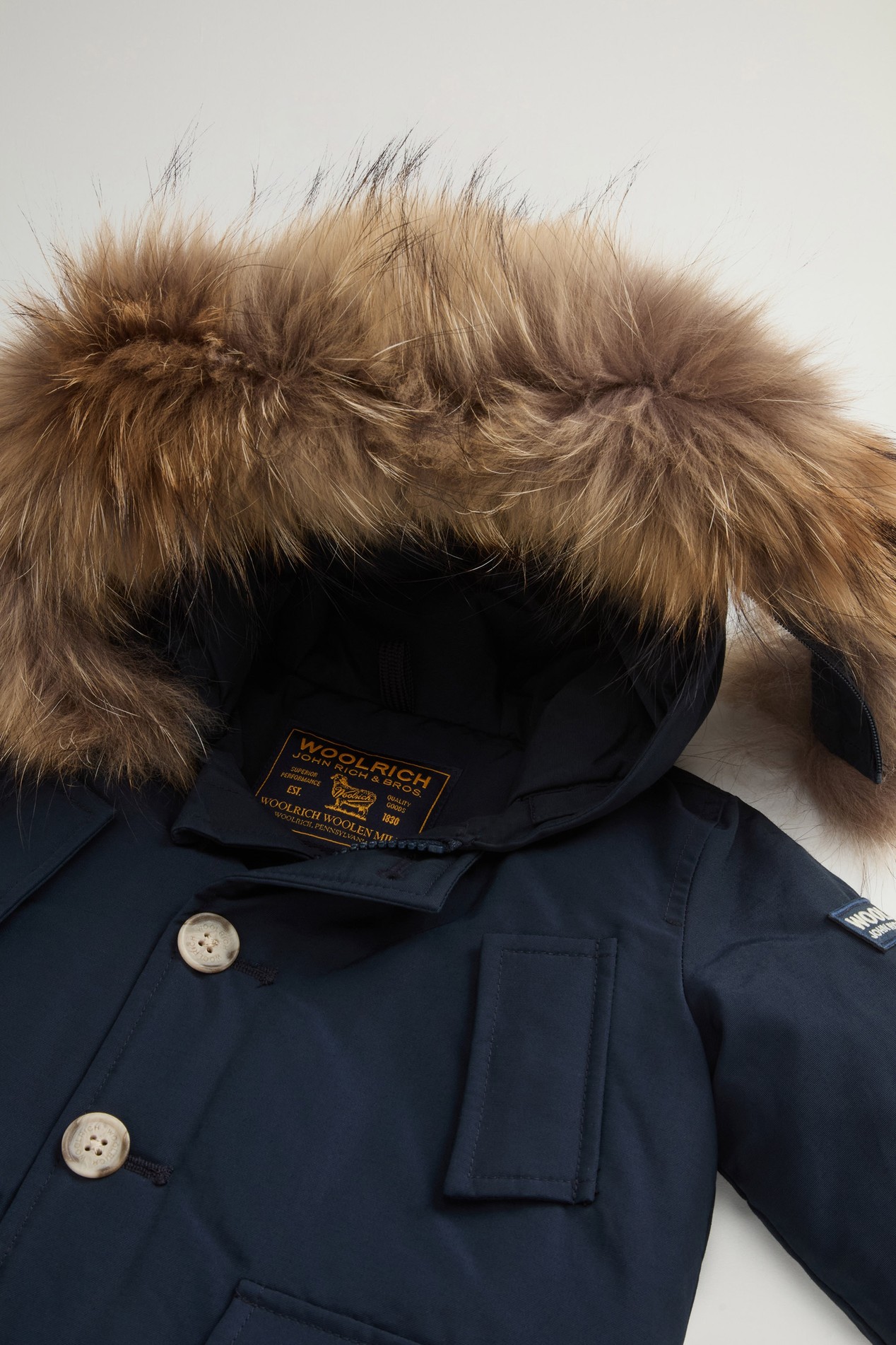 Babies’ Ramar Cloth Parka with Removable Fur Detail Blue photo 3 | Woolrich