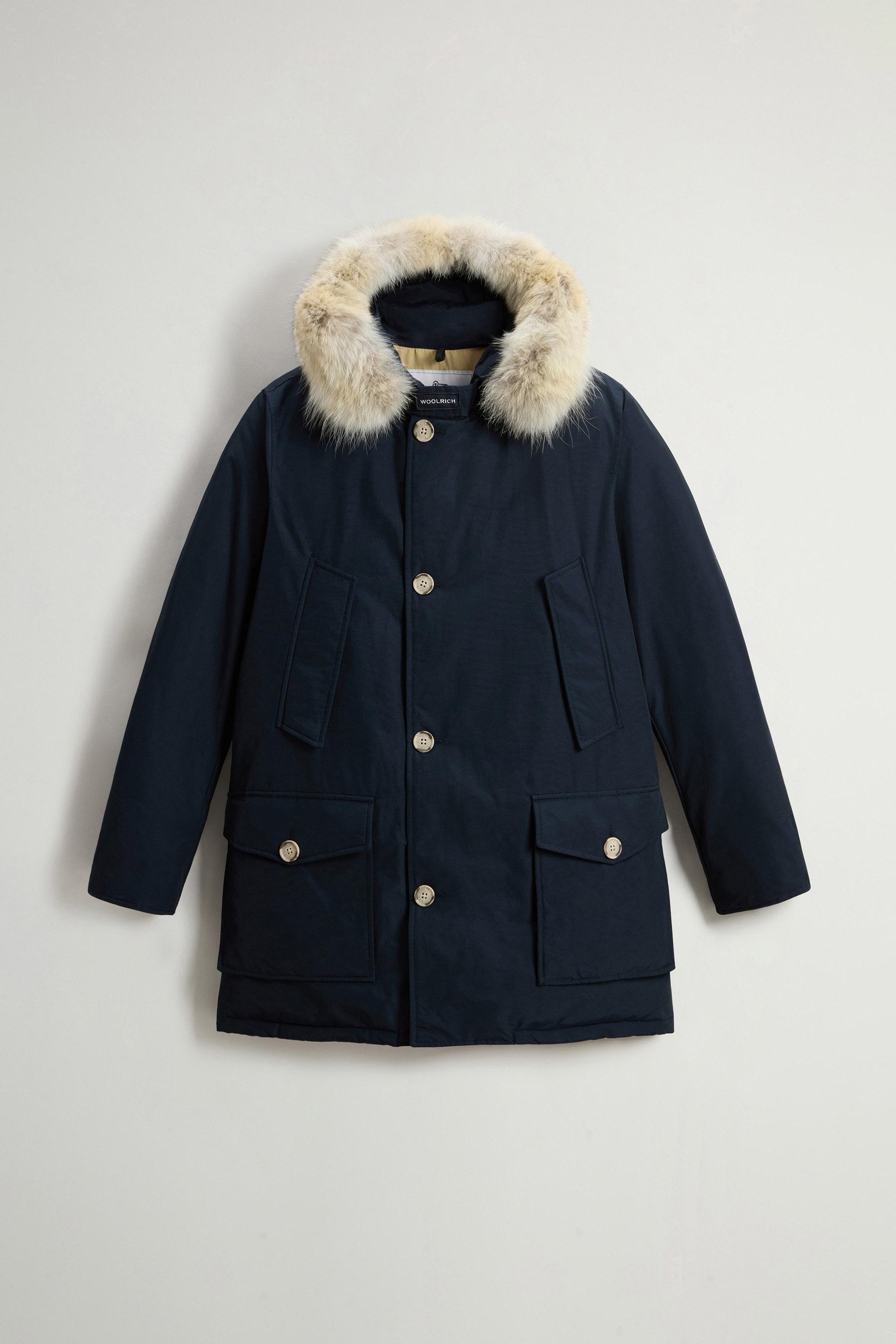 Arctic Parka in Ramar Cloth with Detachable Fur Trim Blue photo 5 | Woolrich