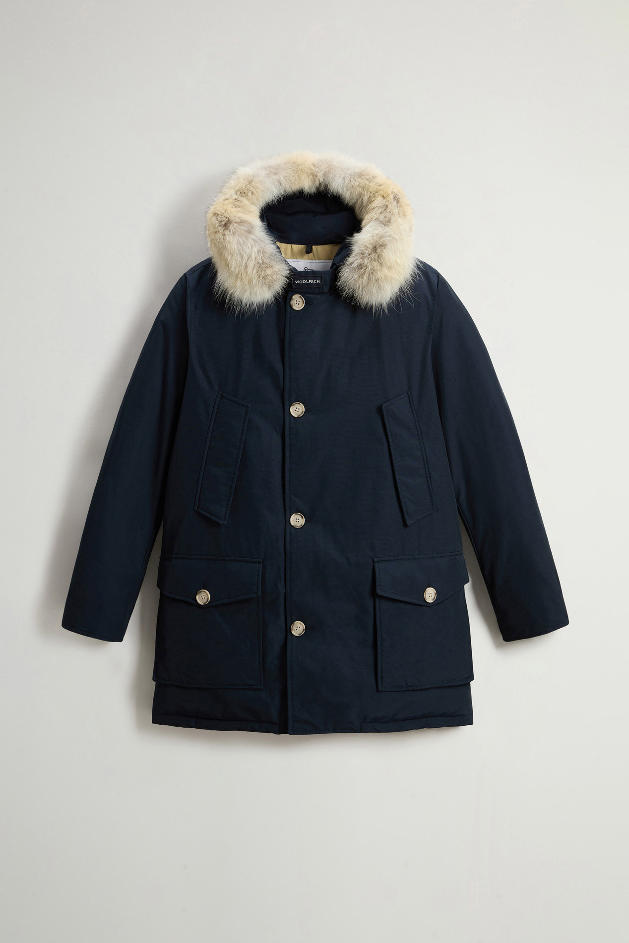 Arctic Parka in Ramar Cloth with Detachable Fur Trim Blue photo 5 | Woolrich