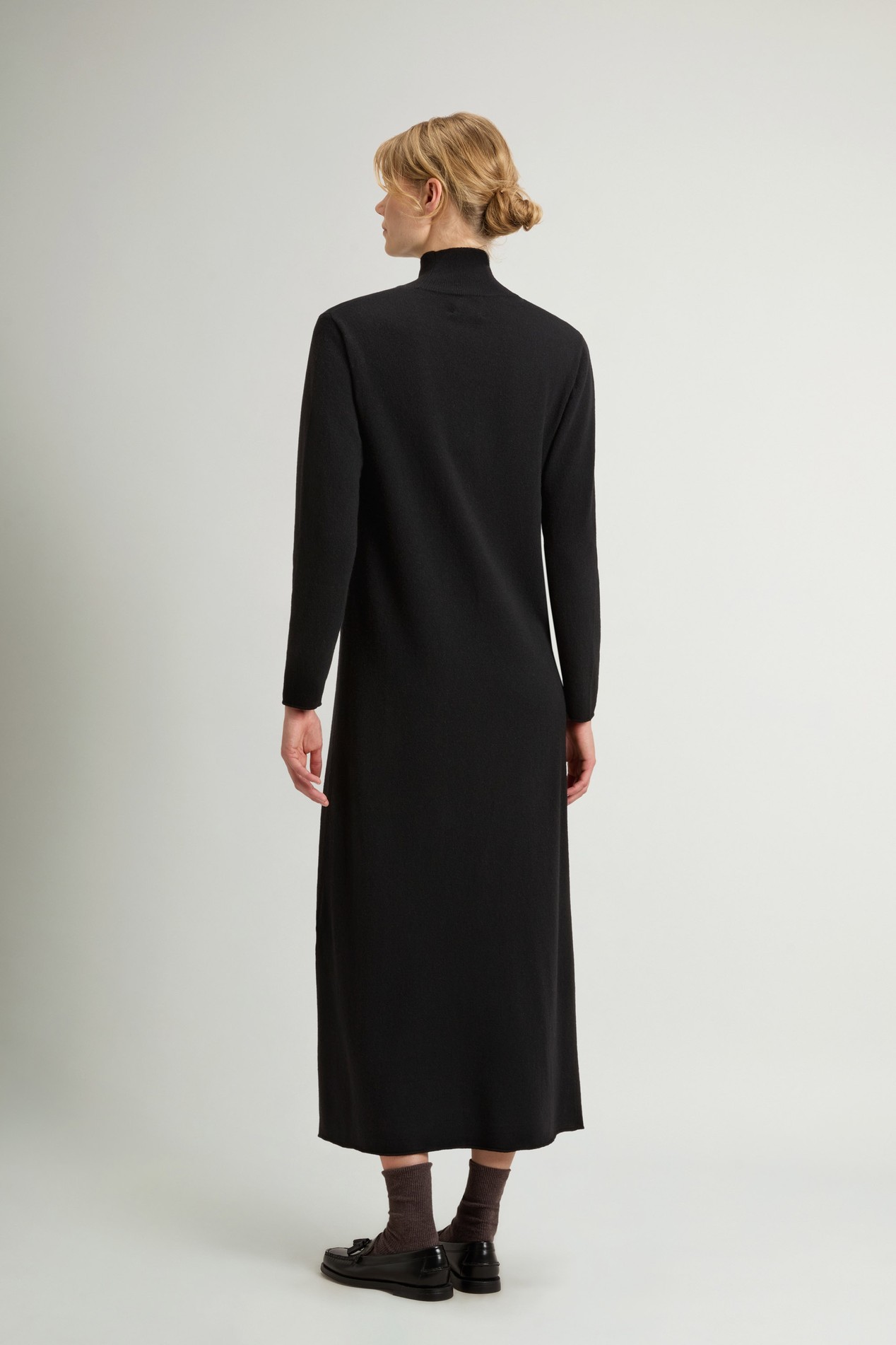 Dress in Virgin Wool and Cashmere Blend Black photo 3 | Woolrich