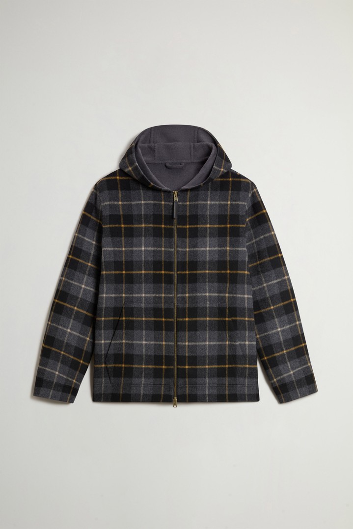Wool-Blend Jacket with Hood and Zipper Gray photo 5 | Woolrich