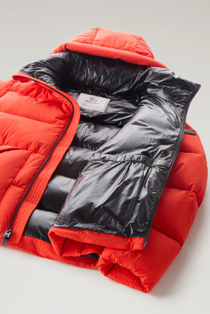 Sierra Supreme Down Jacket in Stretch Nylon Orange photo 5 | Woolrich
