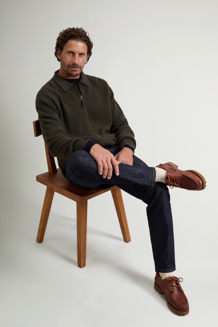 FINE MERINOS OVERSHIRT GG13 Groen photo 2 | Woolrich