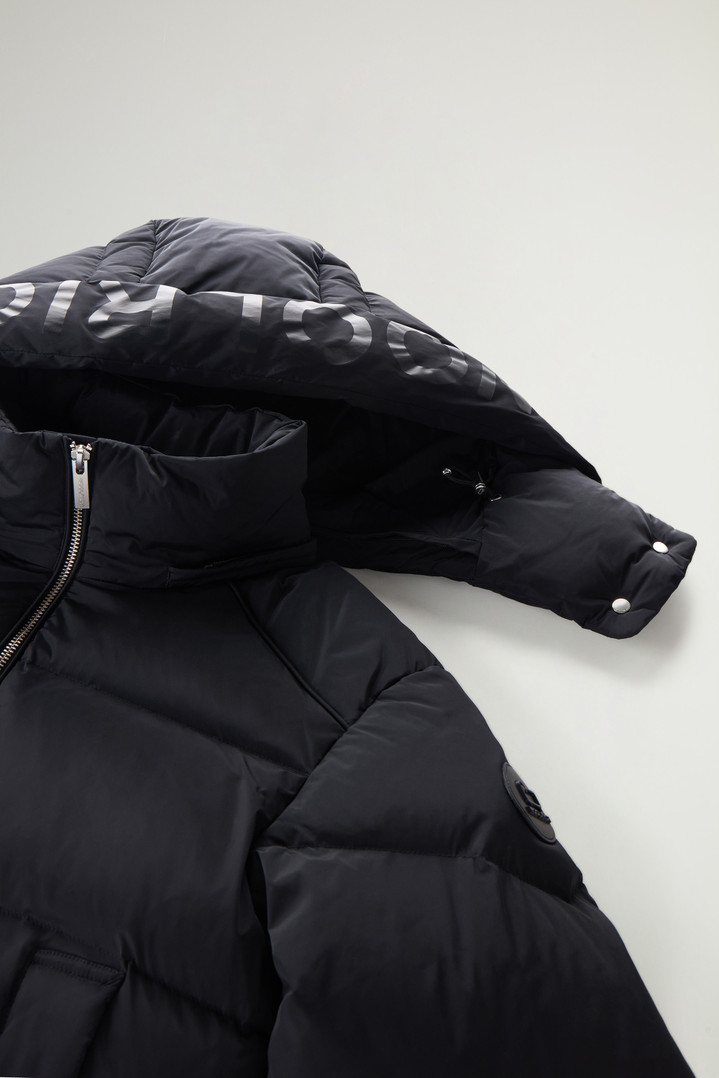 Short Alsea Down Jacket in Stretch Nylon with Detachable Hood Black photo 3 | Woolrich