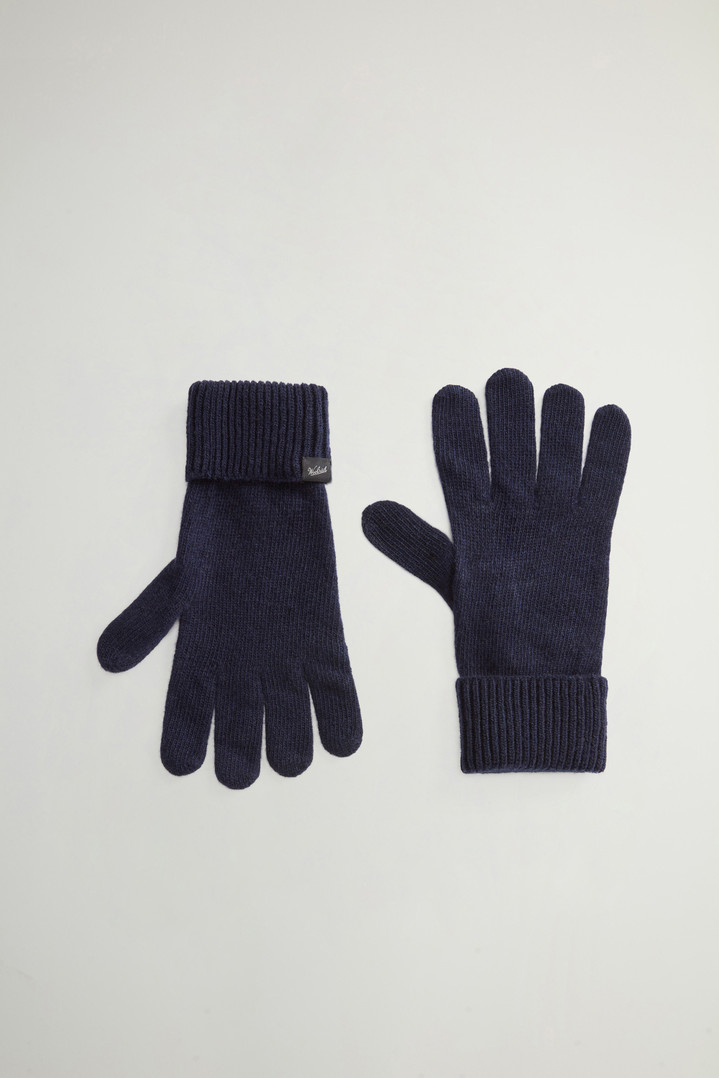 Merino Virgin Wool-Blend Gloves Blue photo 2 | Woolrich