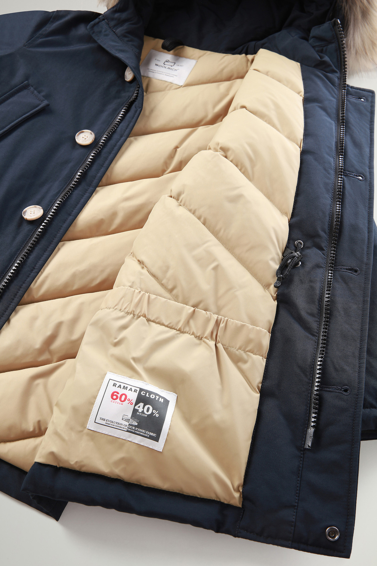 Arctic Parka in Ramar Cloth da bambino con pelliccia removibile Blu photo 5 | Woolrich