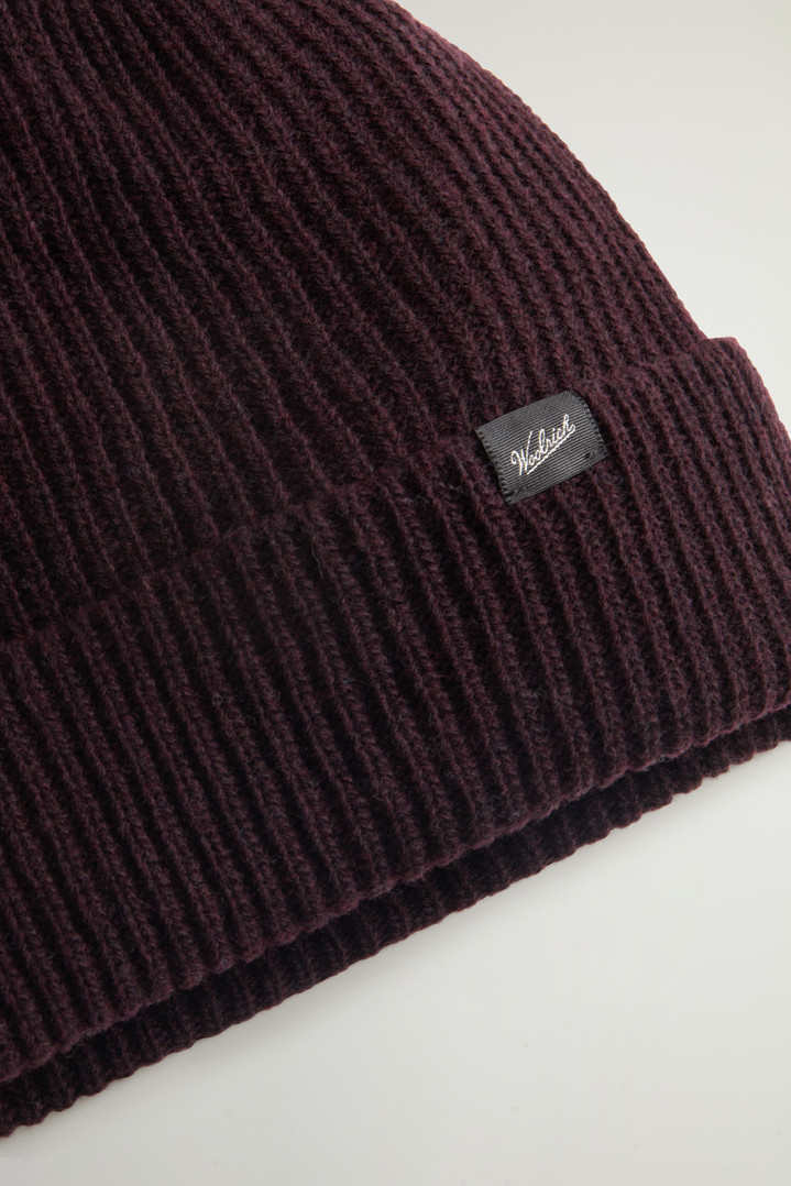 Beanie in Wool Blend Burgundy photo 3 | Woolrich