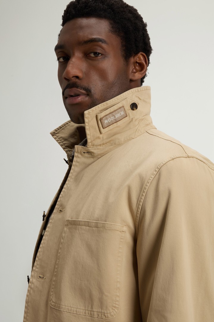 Garment-Dyed Chore Overshirt in Cotton Twill Beige photo 4 | Woolrich