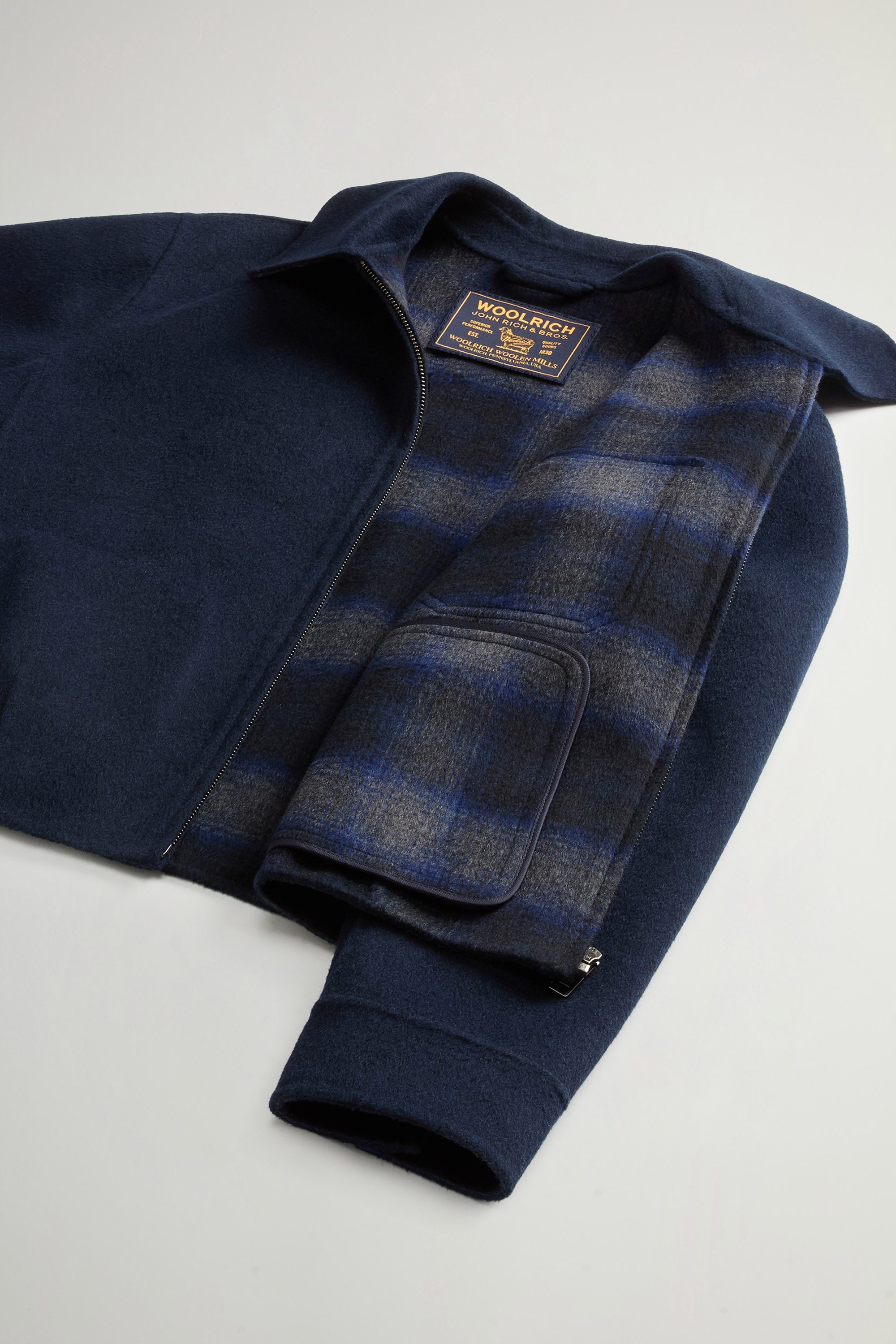 Jacket in Double-Face Wool Blend Blue photo 8 | Woolrich