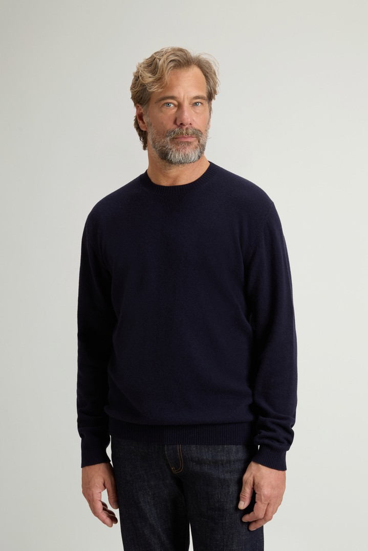WOOL CASHMERE CREWNECK GG13 Blue photo 1 | Woolrich