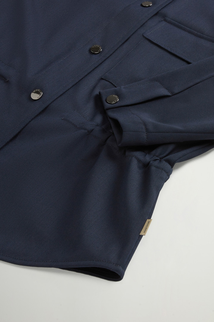 Overshirt in Wool Blend Blue photo 7 | Woolrich
