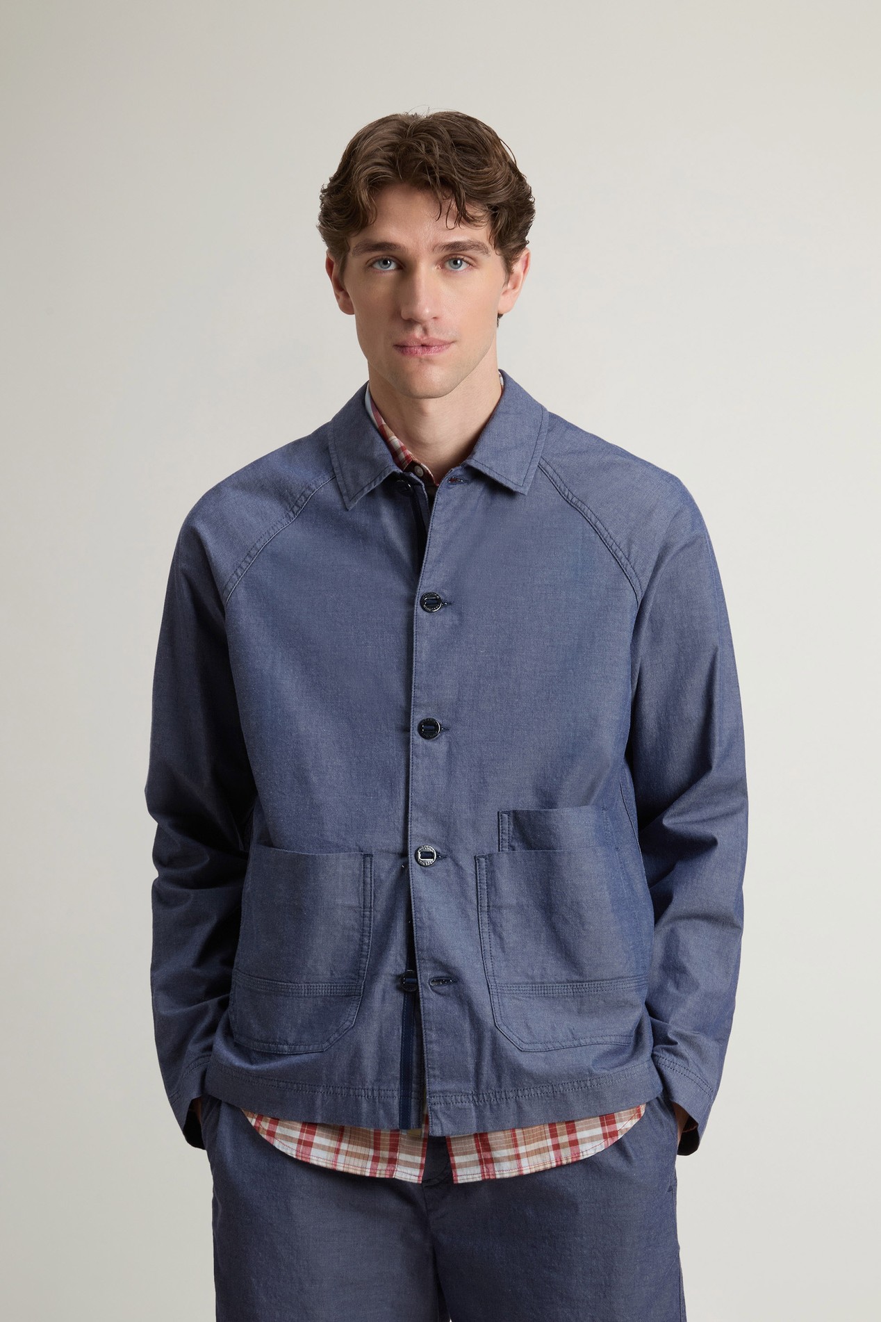 WASHED INDIGO OVERSHIRT Blue photo 1 | Woolrich