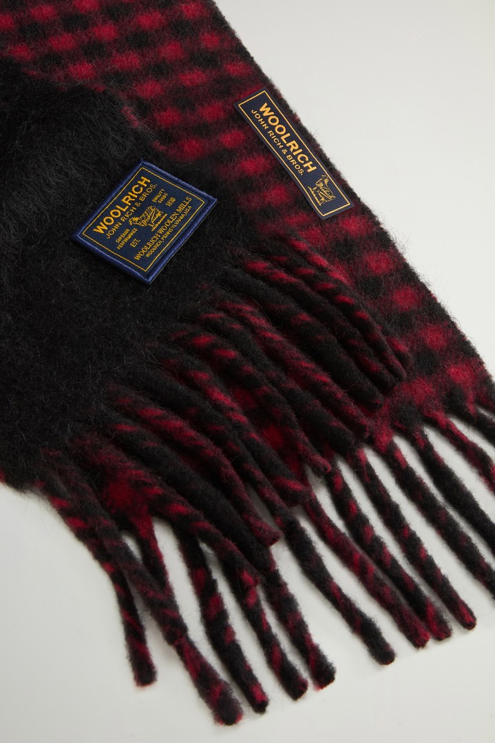 WOOL CHECK SCARF Black photo 4 | Woolrich