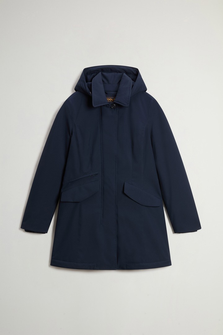 Manteau en Light Stretch à capuche amovible Bleu photo 5 | Woolrich
