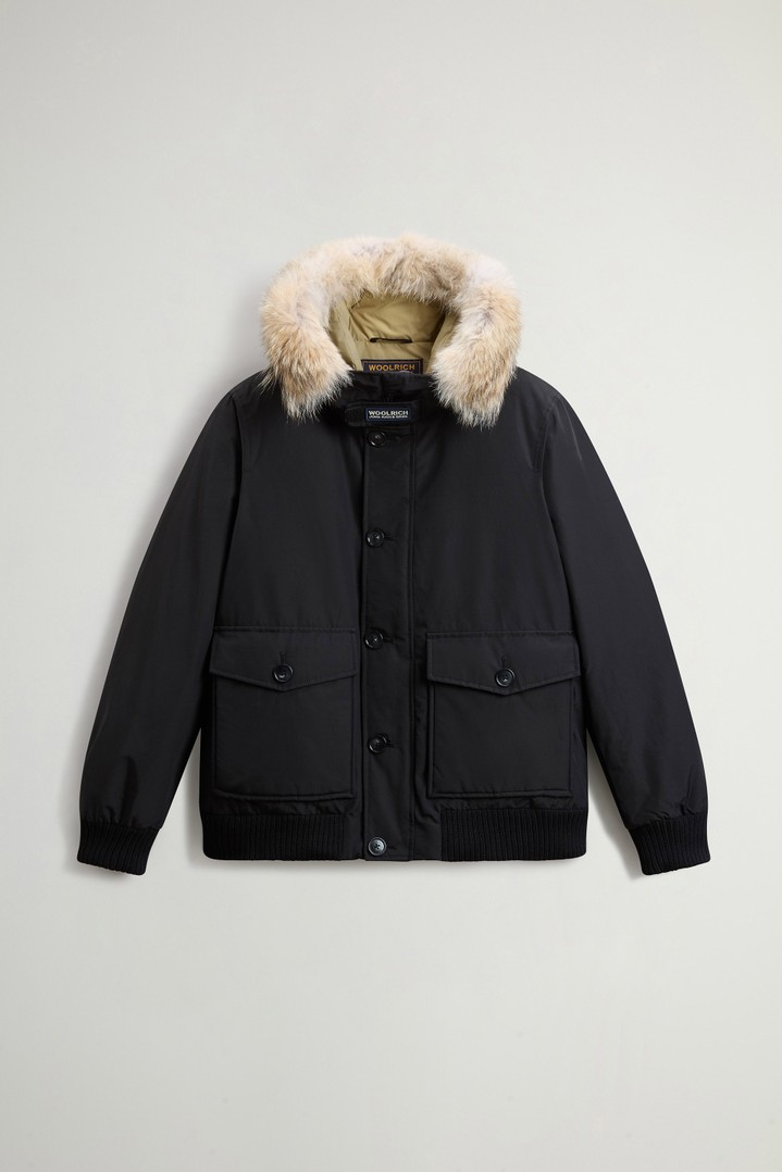 Padded Polar bomber jacket in Ramar Cloth with hood Black photo 1 | Woolrich