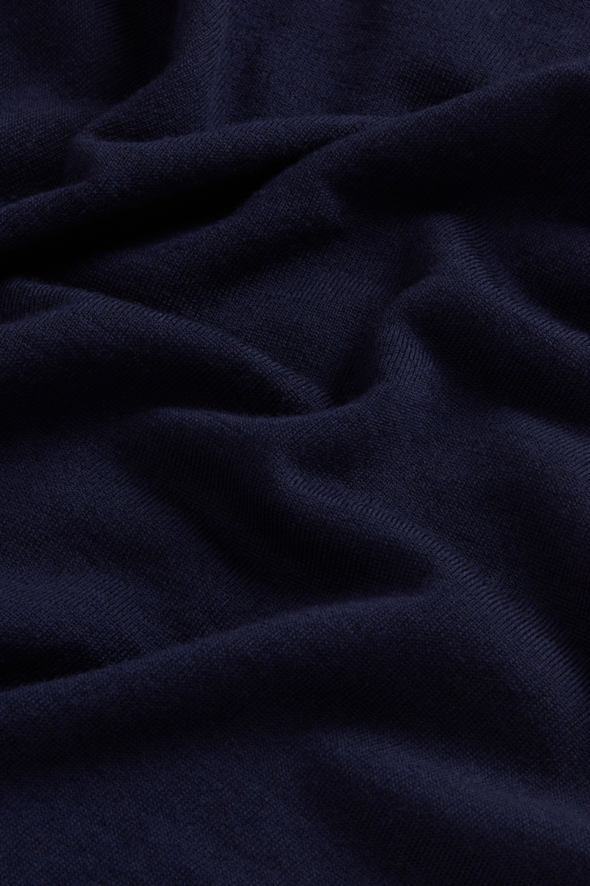 Polo in maglia di pura lana vergine Merino Blu photo 7 | Woolrich