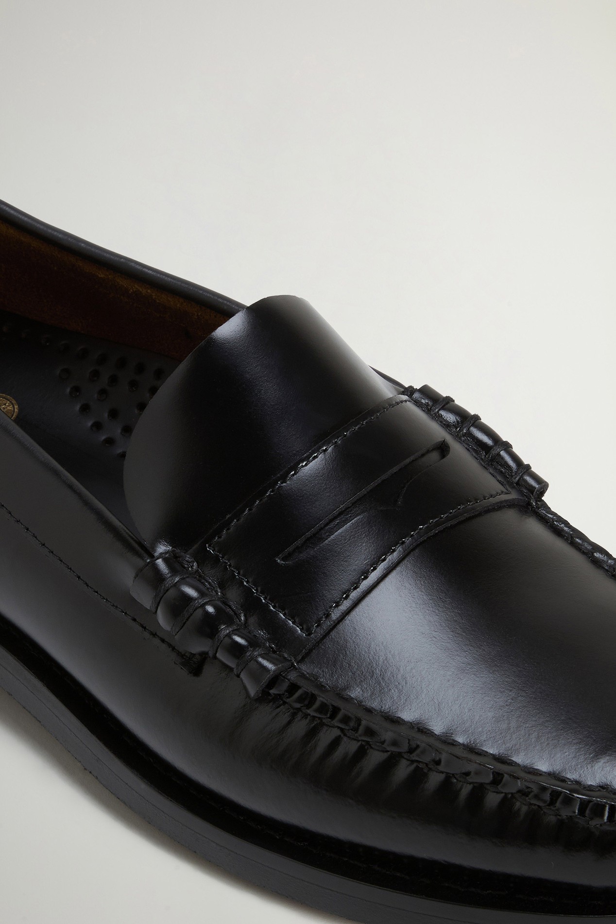 Dan Classic Mokassin Sebago x Woolrich aus Glattleder Schwarz photo 5 | Woolrich