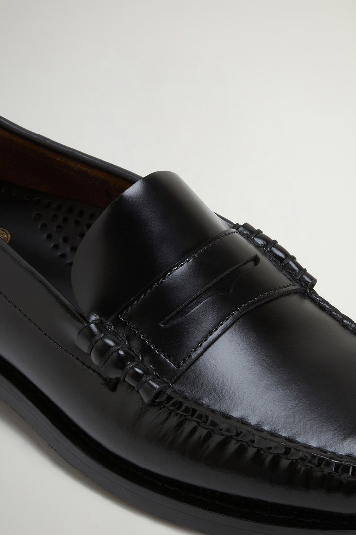 Dan Classic Mokassin Sebago x Woolrich aus Glattleder Schwarz photo 5 | Woolrich