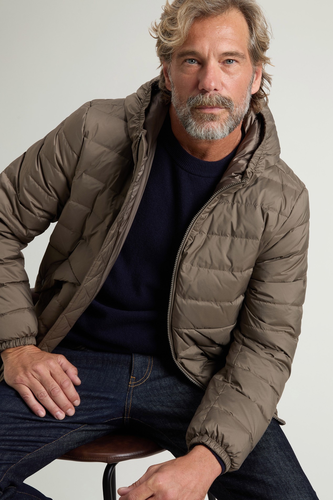 Quilted Jacket in Lightweight Microfiber Brown photo 4 | Woolrich