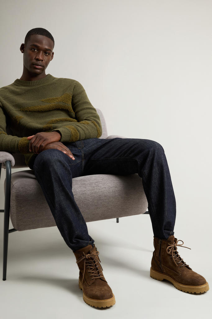 Main Combat Boots in Suede with grain effect Brown photo 7 | Woolrich