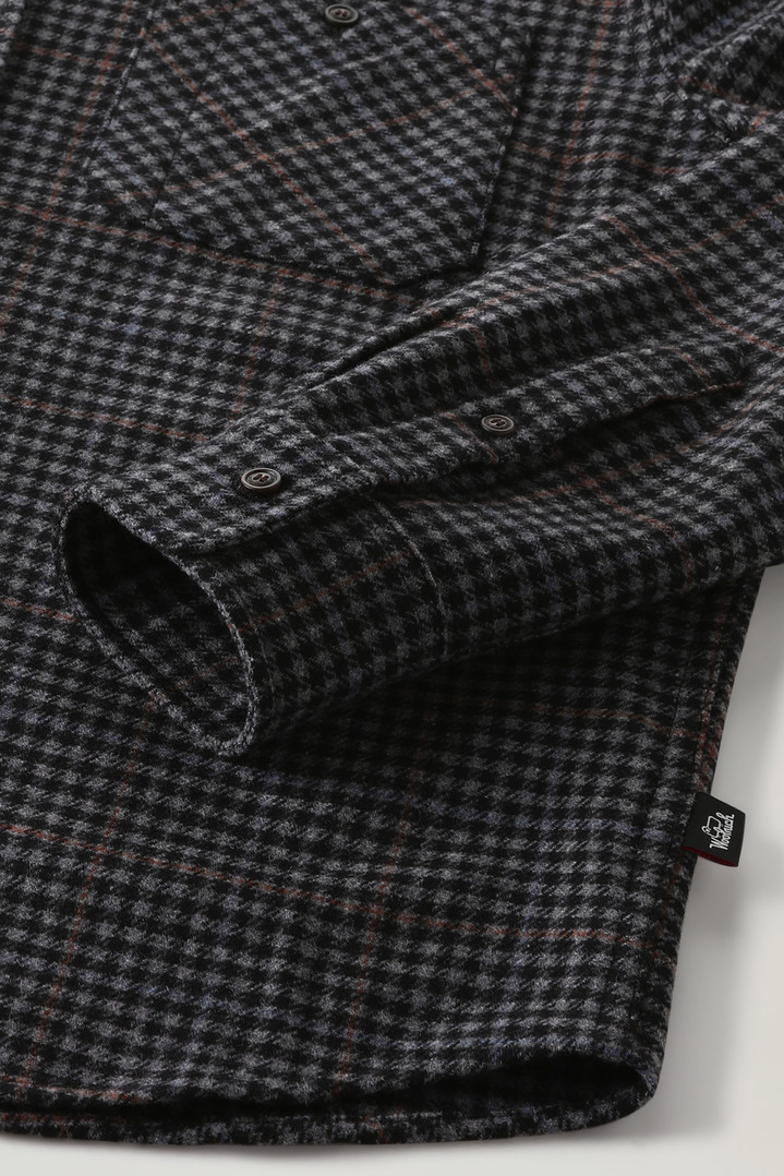 Wool Blend Trout Run Plaid Flannel Shirt Gray photo 3 | Woolrich