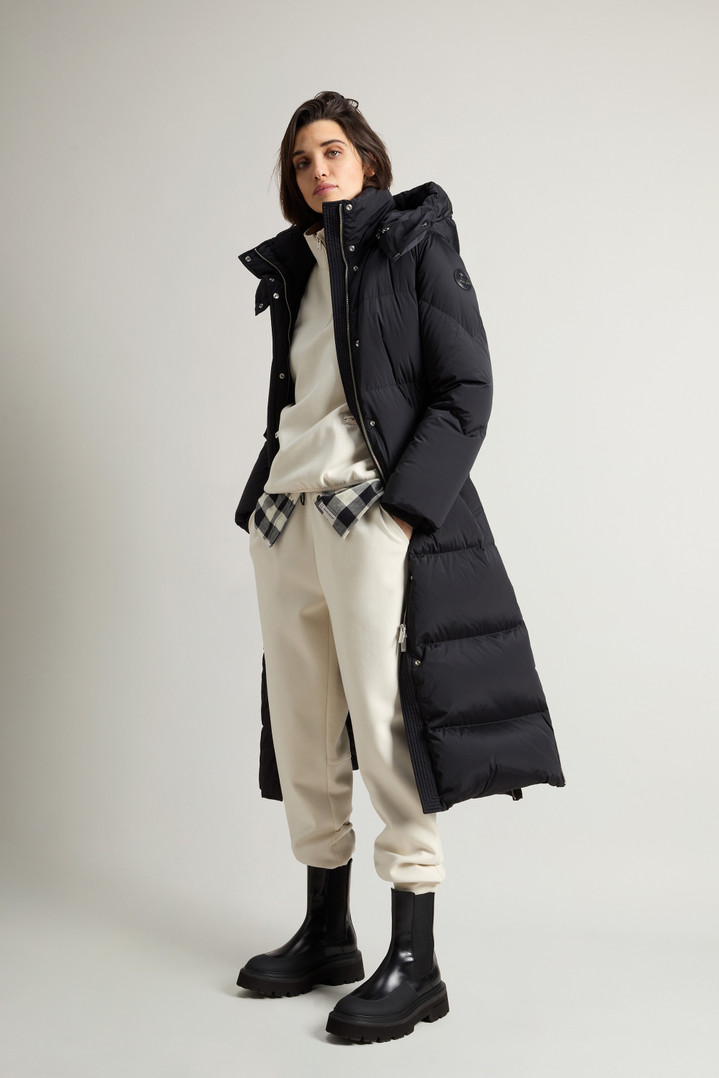 Aurora Long Parka in Stretch Nylon Black photo 2 | Woolrich