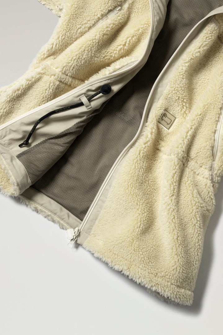 Terra Jacket in Wool Blend Sherpa Fleece White photo 3 | Woolrich