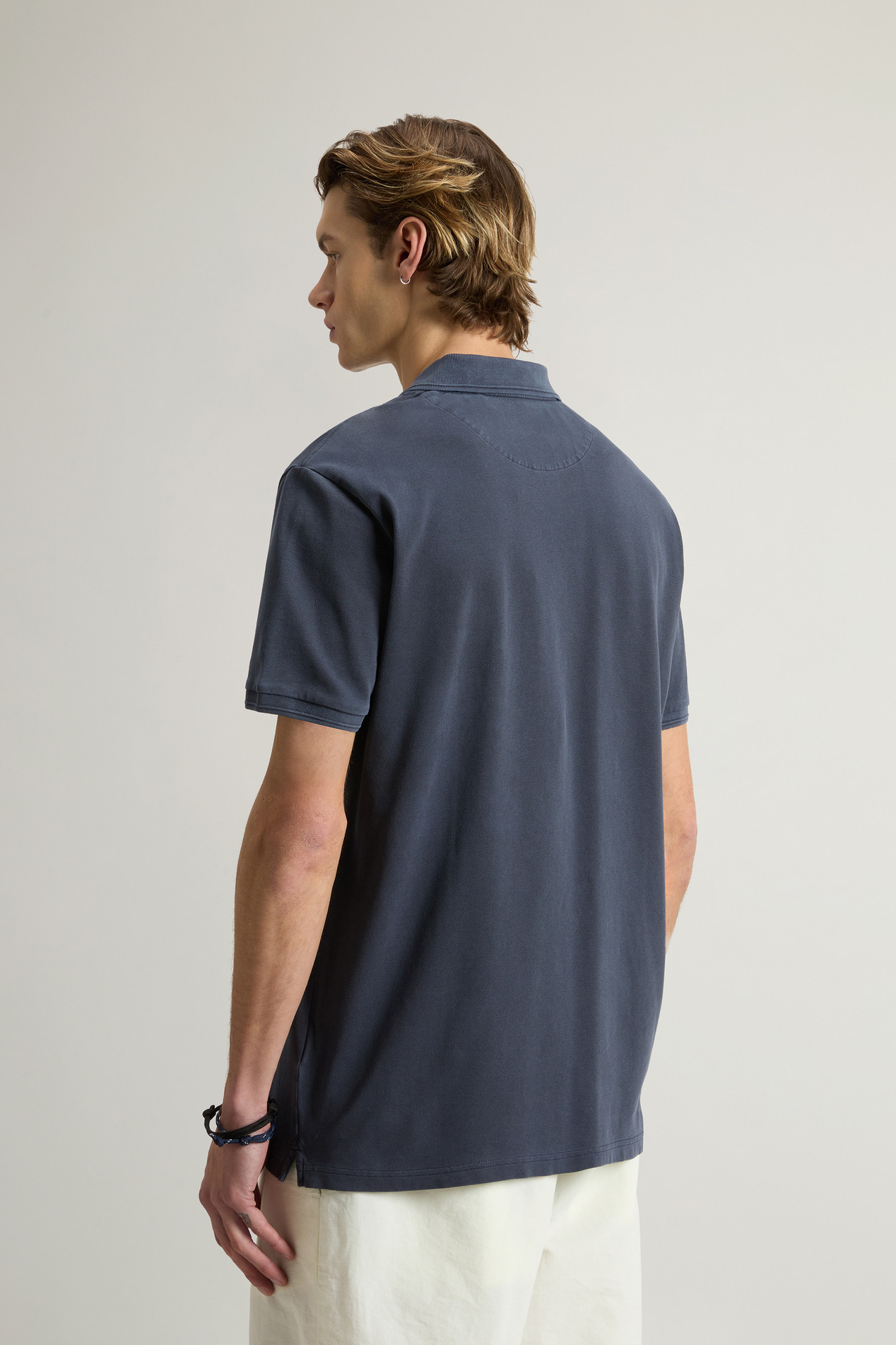 Stückgefärbtes Mackinack-Polo aus Stretch-Baumwoll-Piquet Blau photo 3 | Woolrich