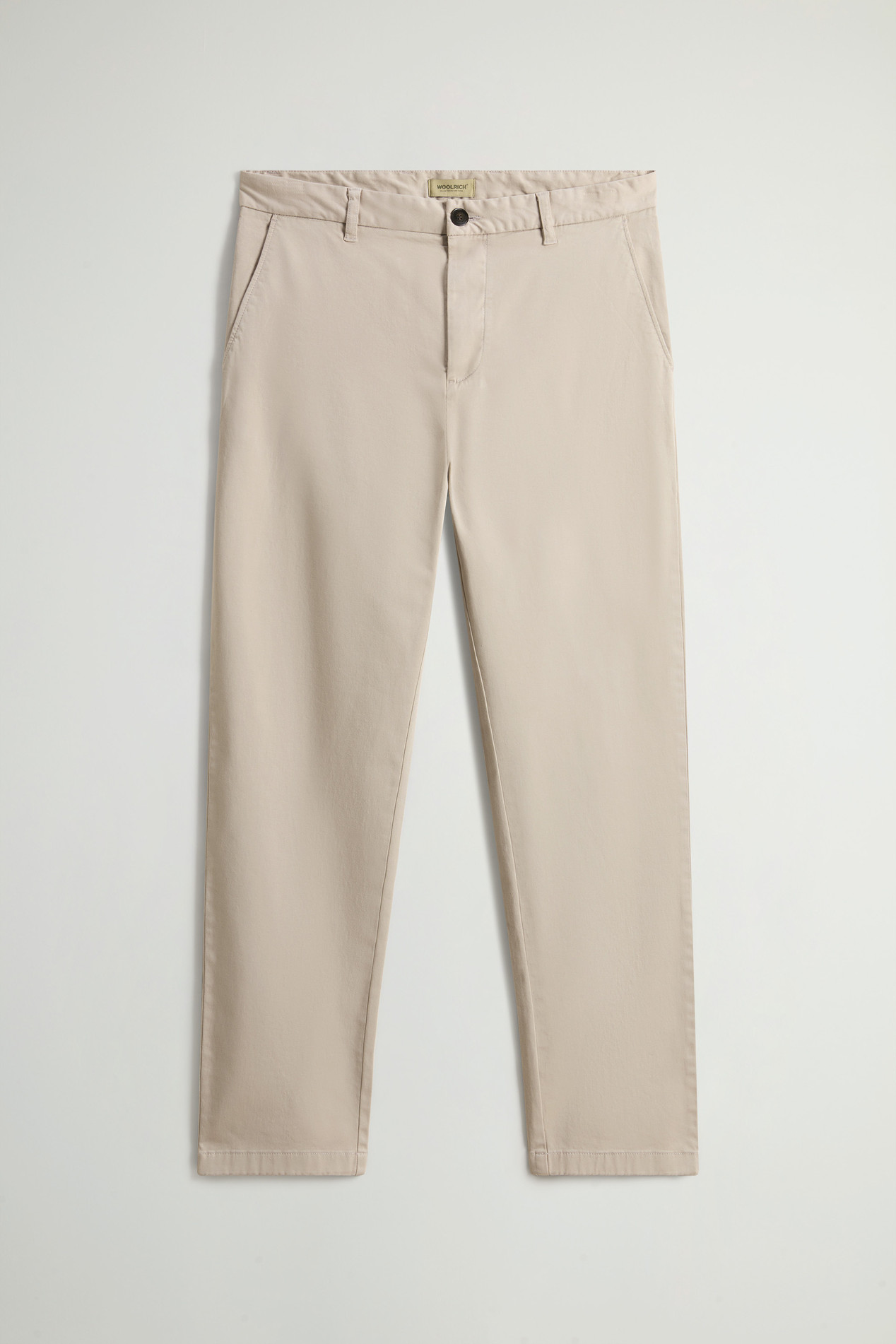 Garment-Dyed Stretch Cotton Twill Chinos Gray photo 1 | Woolrich