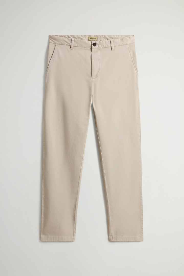 Garment-Dyed Stretch Cotton Twill Chinos Gray photo 1 | Woolrich