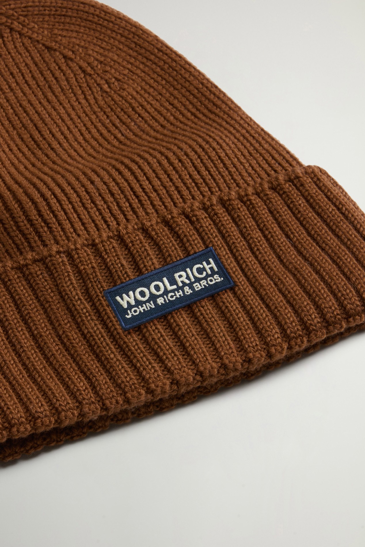 Muts van ribgebreide zuivere Merino-scheerwol Bruin photo 4 | Woolrich