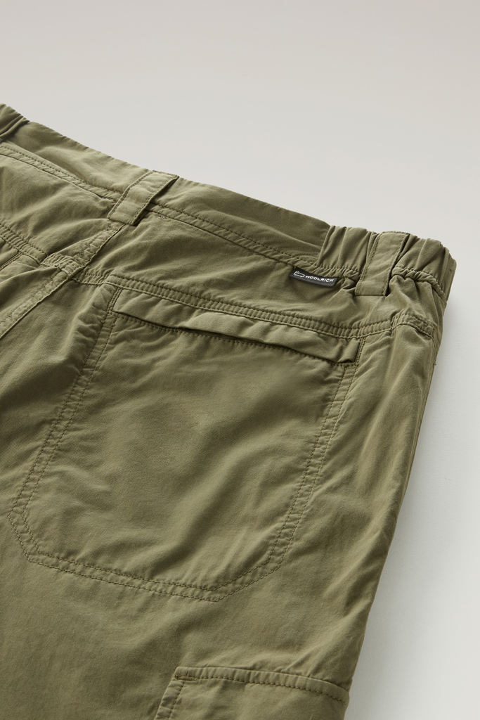 Cargo Pants in Pure Cotton Gabardine Green photo 4 | Woolrich
