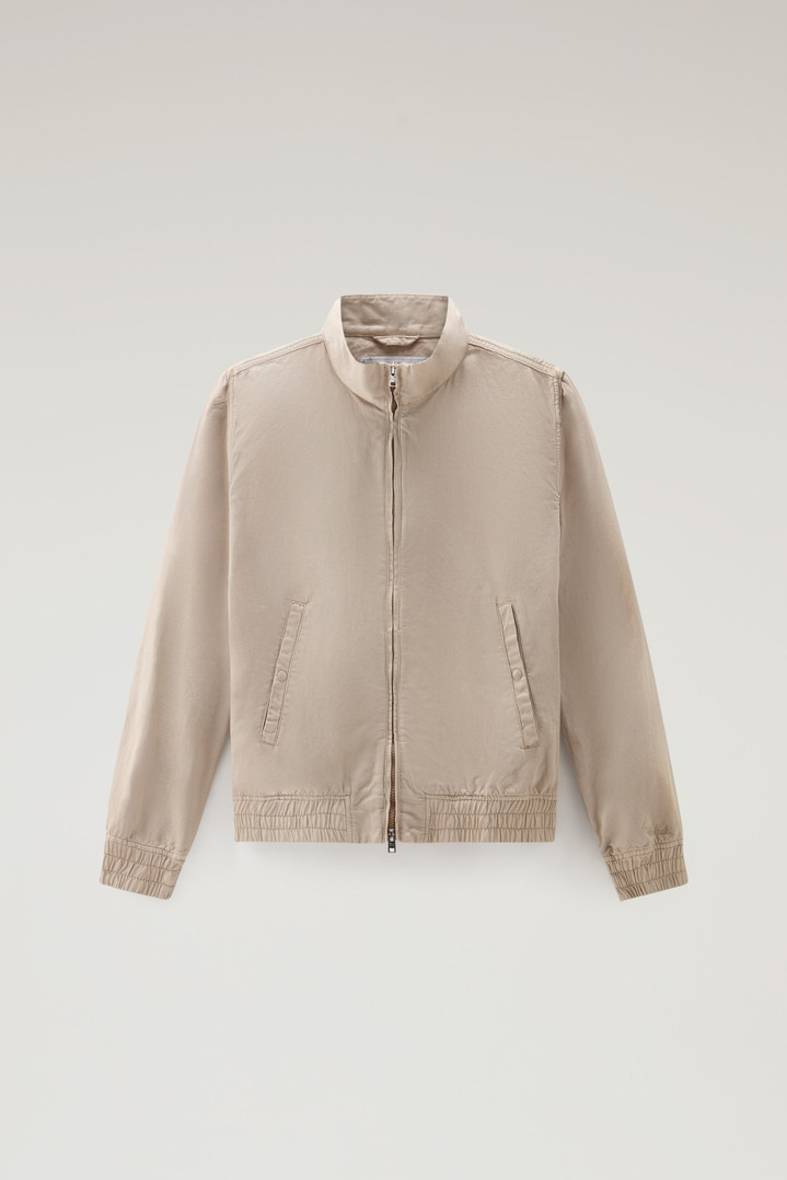 Bomber Jacket in Cotton-Linen Blend Beige photo 1 | Woolrich