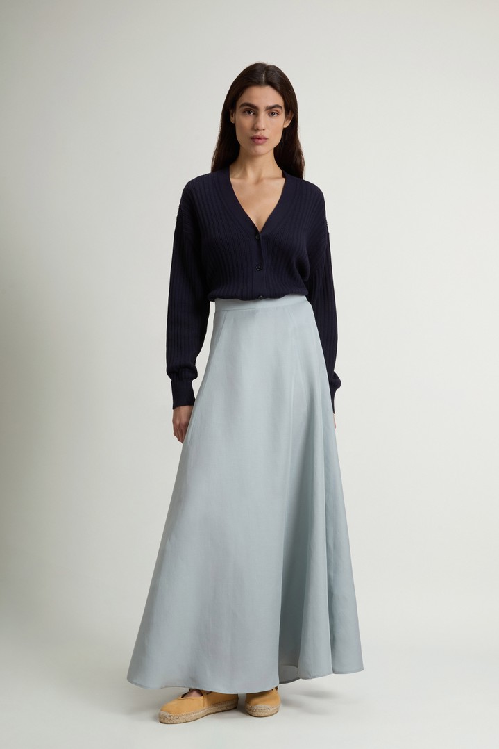 LYOCELL LINEN LONG SKIRT Blue photo 1 | Woolrich
