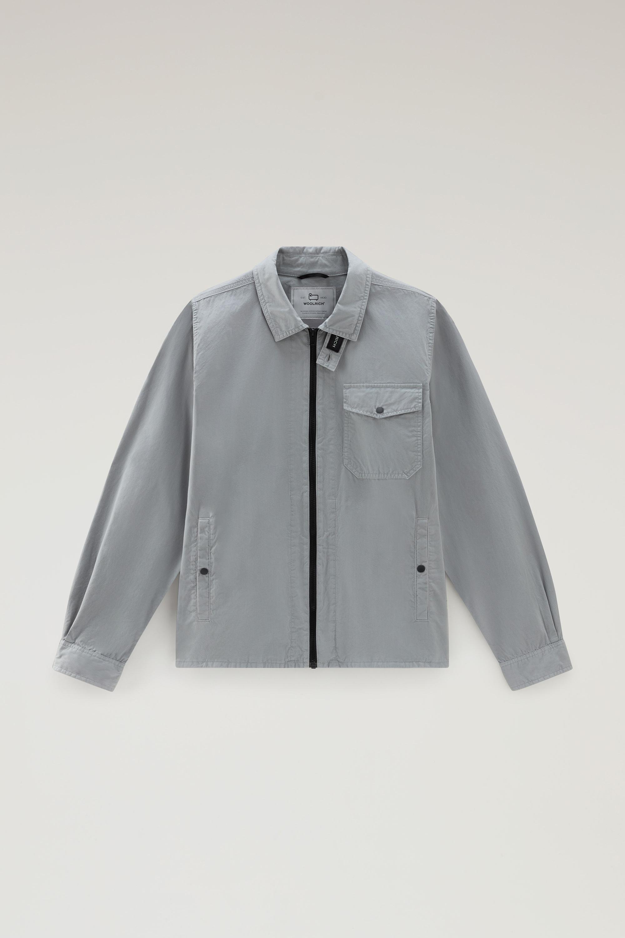 Garment-Dyed Overshirt in Pure Cotton Gray photo 1 | Woolrich