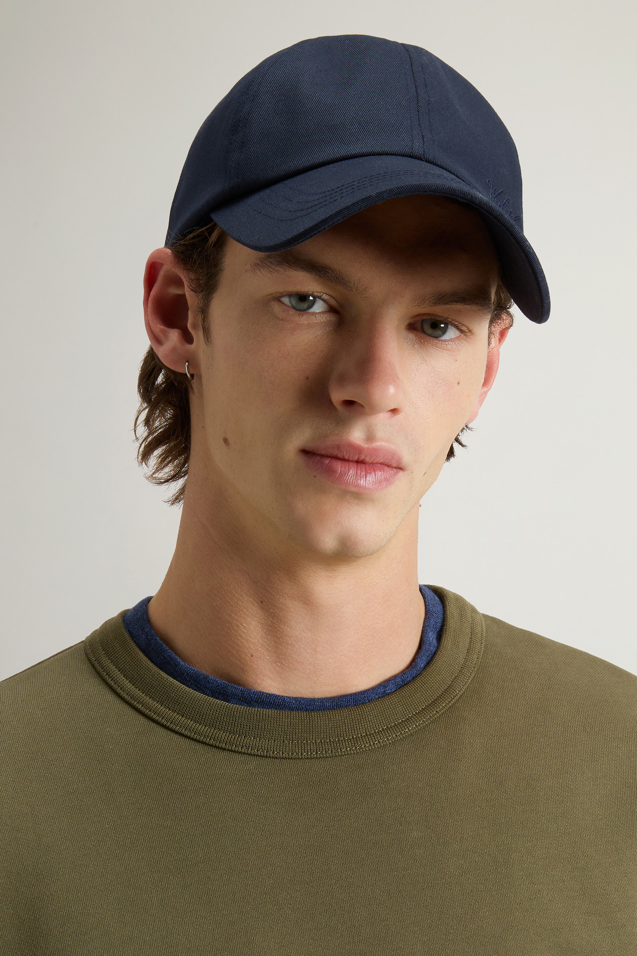 Cotton Twill Cap with Embroidered Logo Blue photo 4 | Woolrich