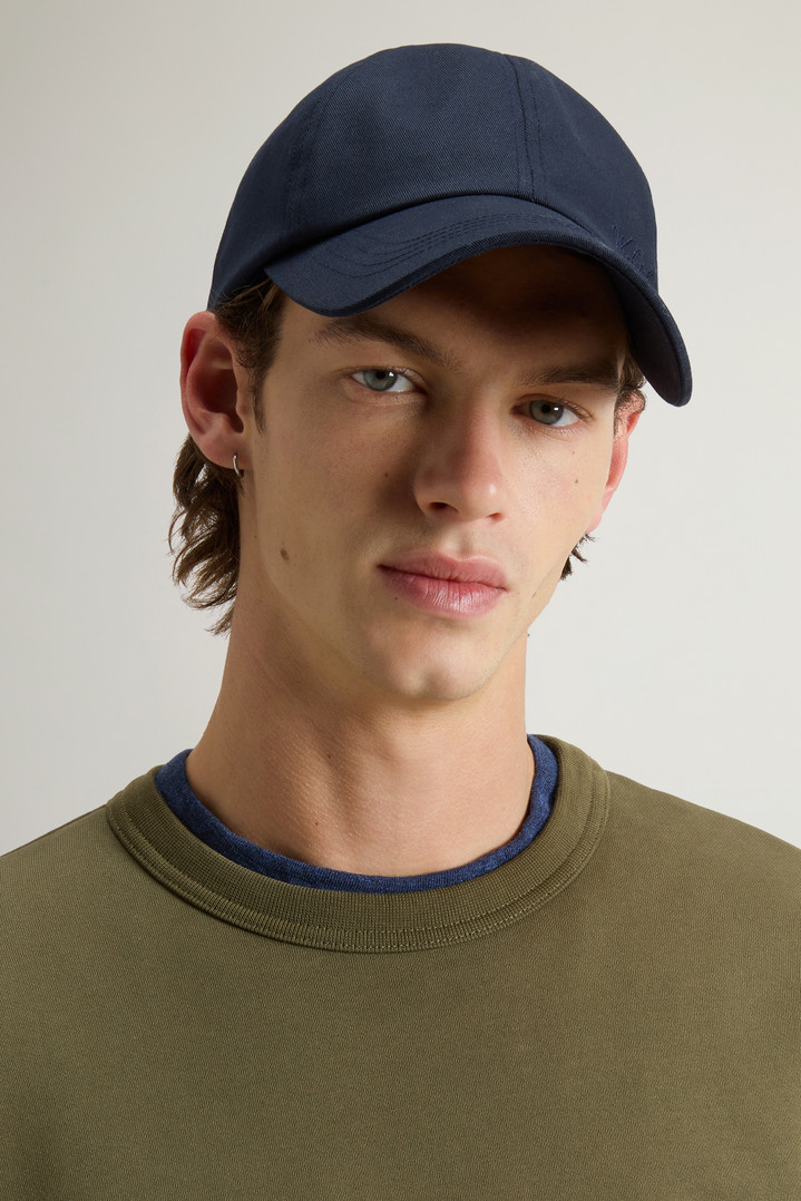 Cotton Twill Cap with Embroidered Logo Blue photo 4 | Woolrich