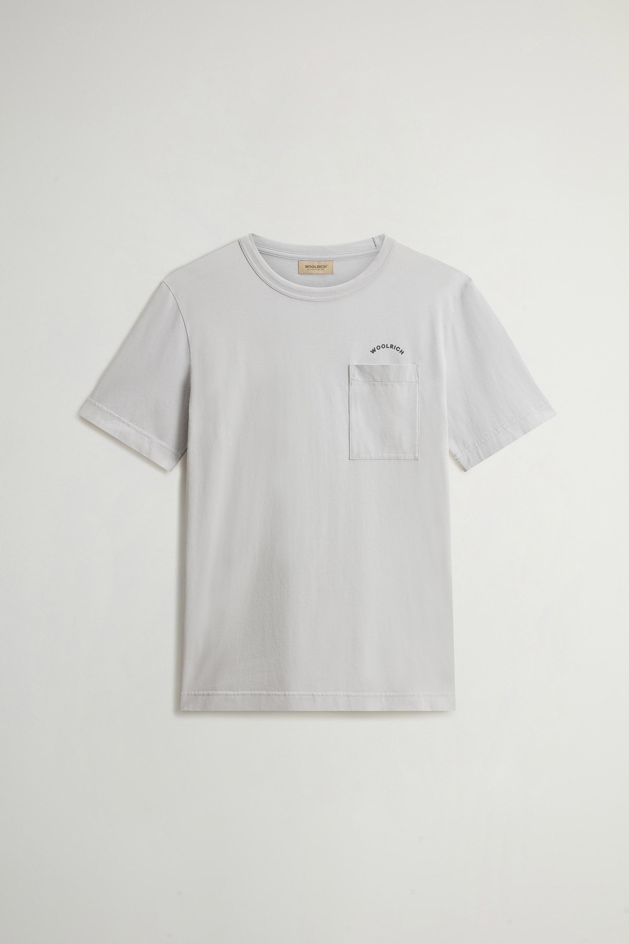 T-Shirt in Pure Cotton with Small Pocket Gray photo 5 | Woolrich