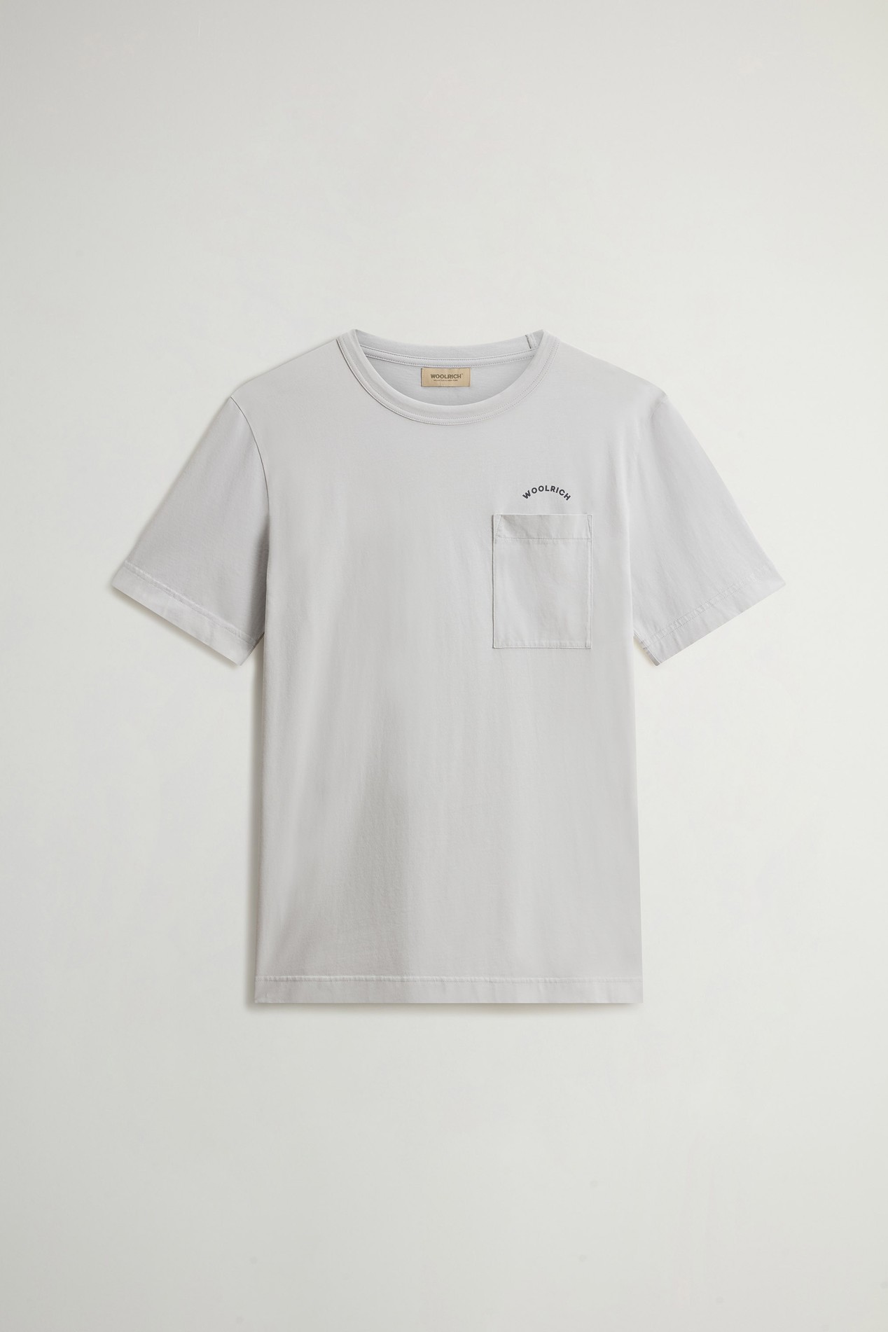 T-Shirt in Pure Cotton with Small Pocket Gray photo 5 | Woolrich