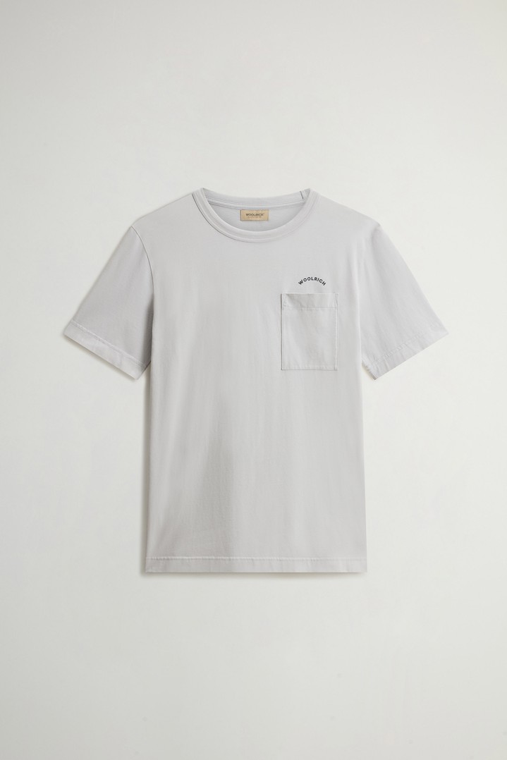 T-Shirt in Pure Cotton with Small Pocket Gray photo 5 | Woolrich