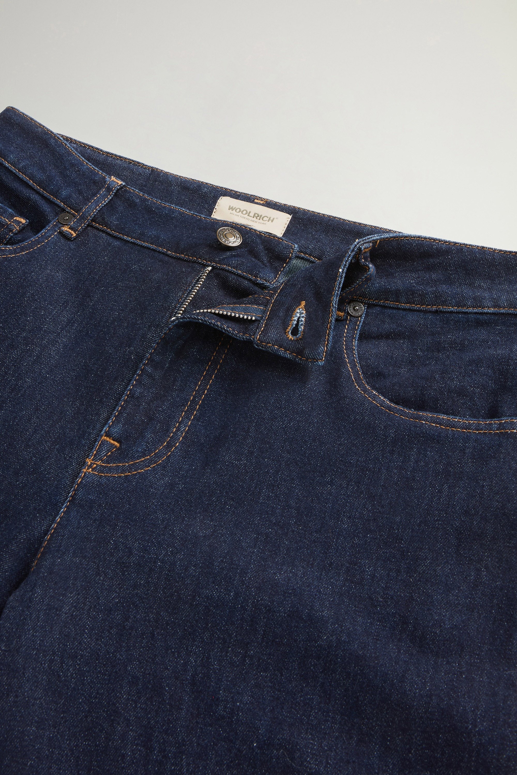 Wide-Leg Five-Pocket Jeans in Stretch Cotton Denim Blue photo 5 | Woolrich
