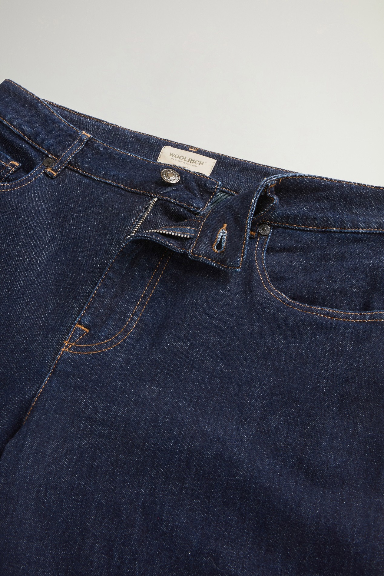 Wide-Leg Five-Pocket Jeans in Stretch Cotton Denim Blue photo 5 | Woolrich