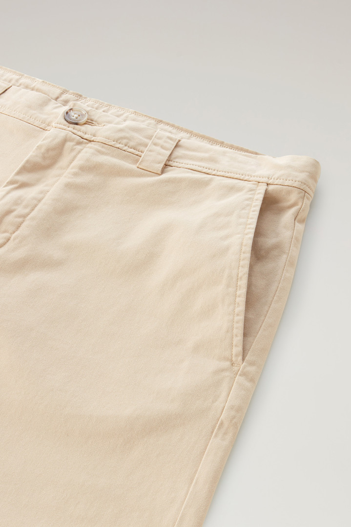 Garment-Dyed Chino Shorts in Stretch Cotton Beige photo 3 | Woolrich