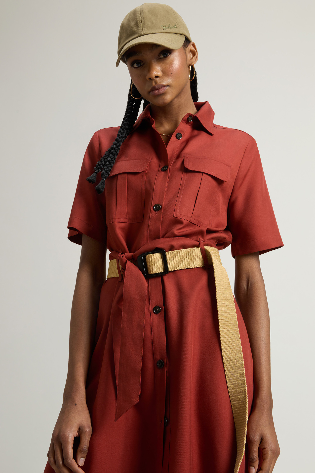 Long Tencel Dress Red photo 4 | Woolrich