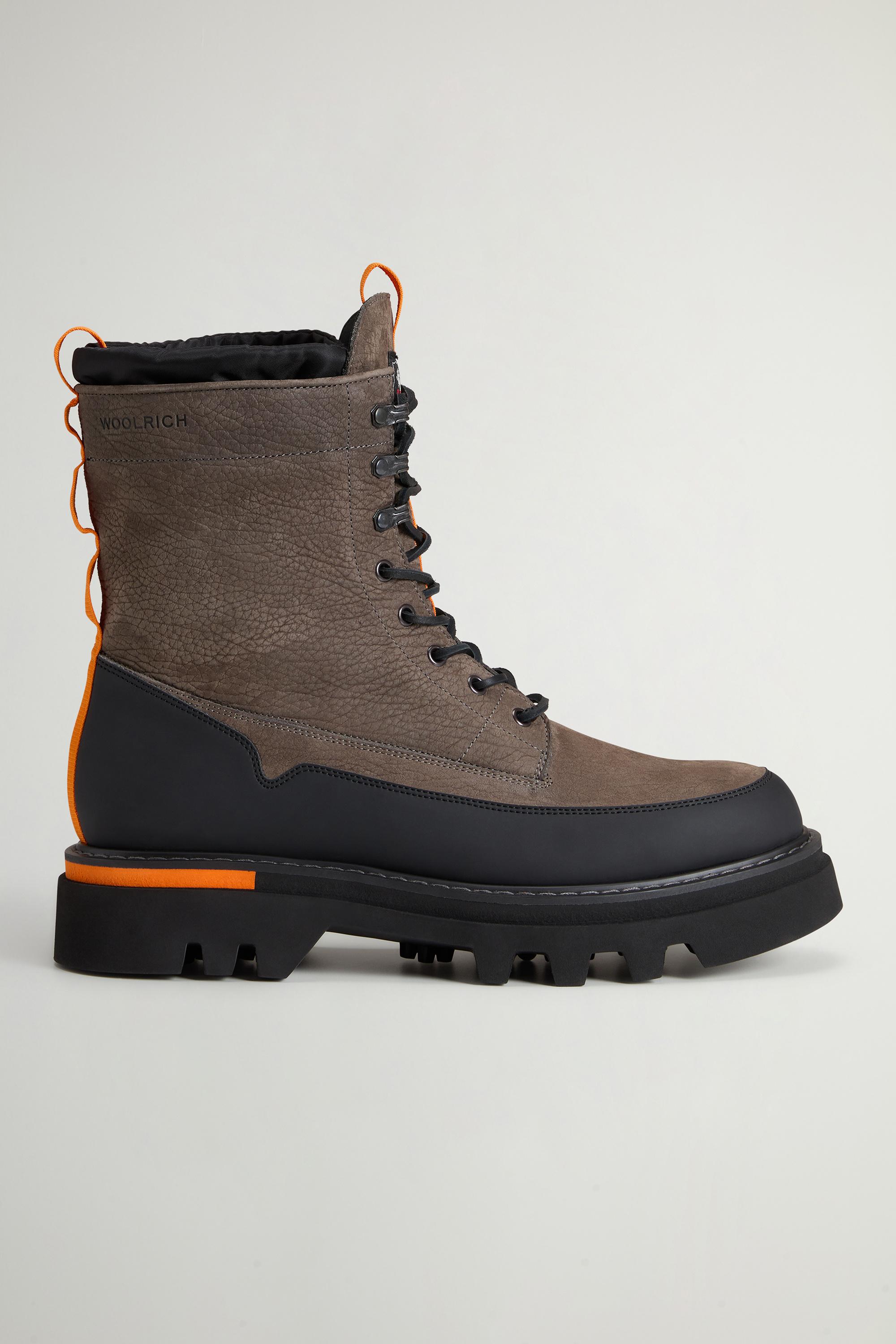 City Hiking Ankle Boots in Tumbled Calfskin Leather by Todd Snyder Black photo 1 | Woolrich