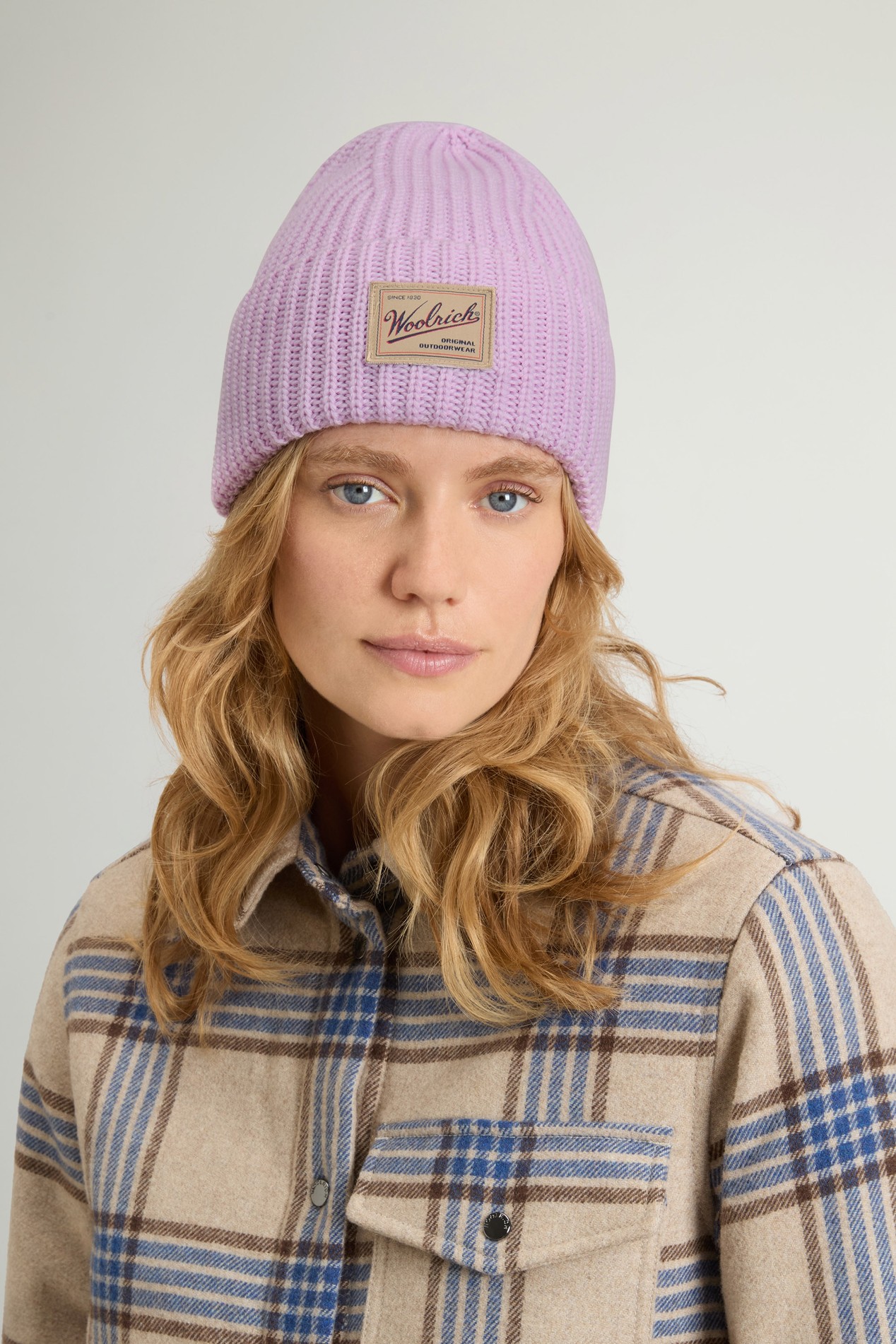 FINE MERINOS LOGO BEANIE Rosa photo 1 | Woolrich