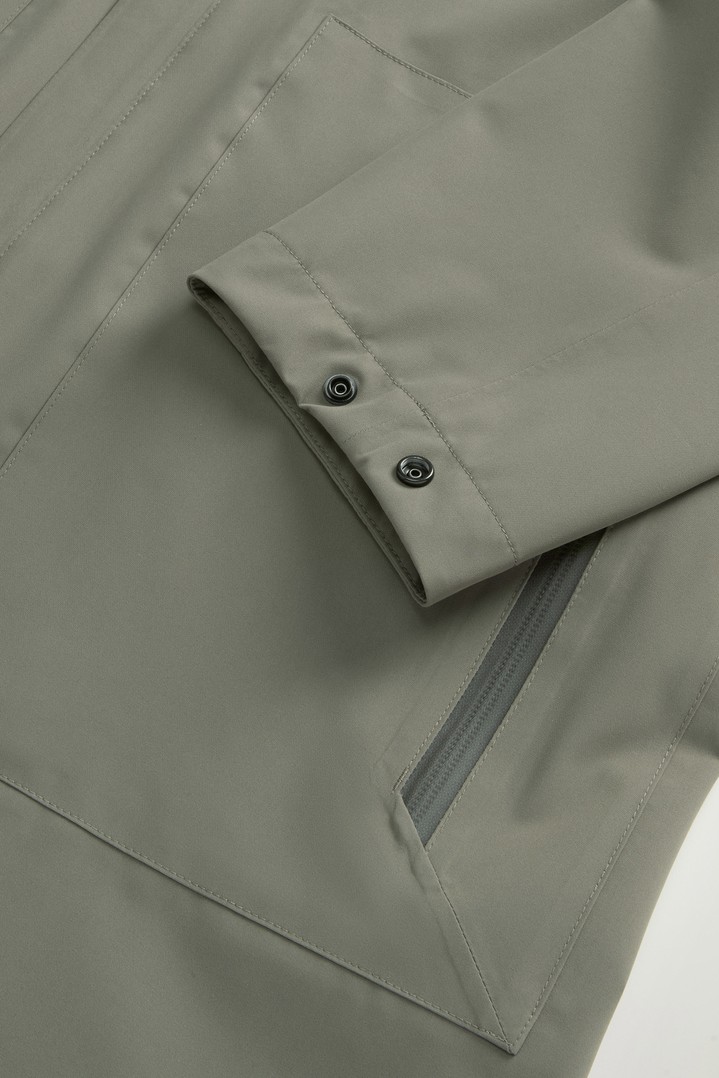 2-In-1 Overcoat in Two-Layered Fabric Green photo 8 | Woolrich