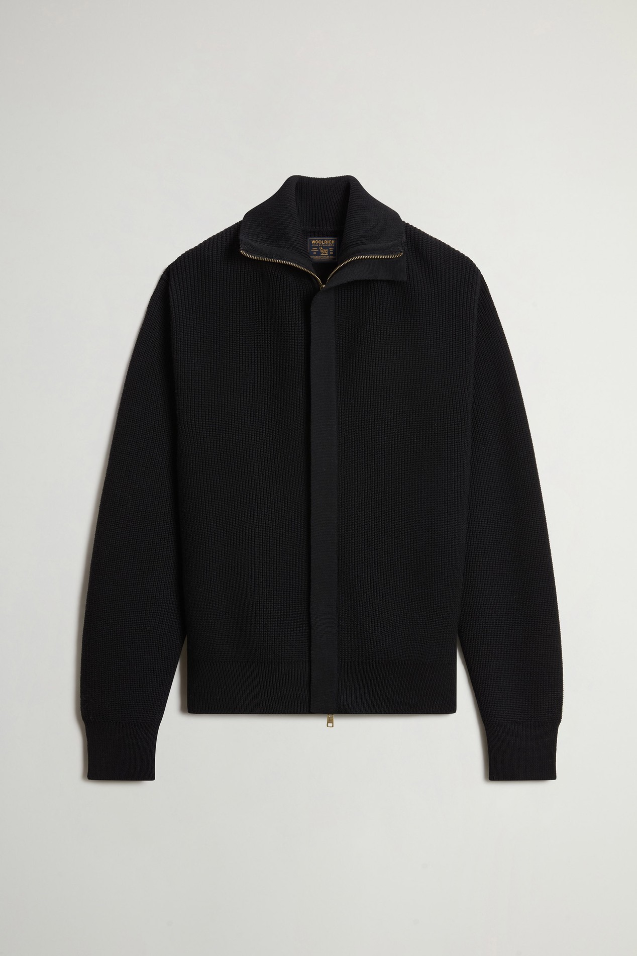 FINE MERINOS FULL-ZIP CARDIGAN GG13 Zwart photo 5 | Woolrich