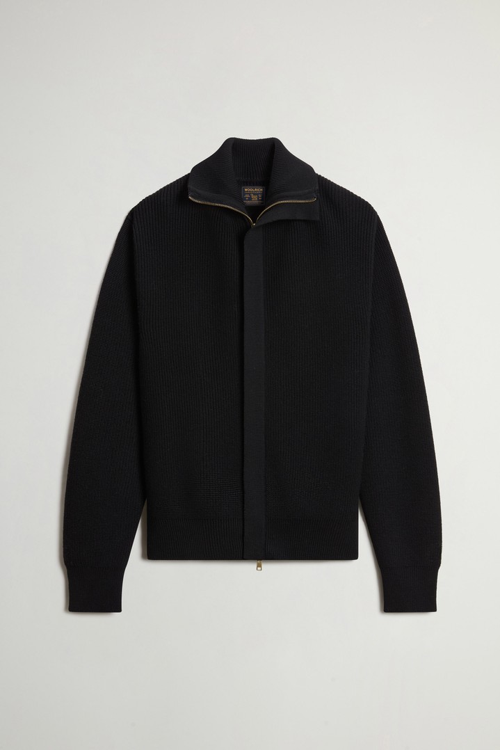 FINE MERINOS FULL-ZIP CARDIGAN GG13 Zwart photo 5 | Woolrich